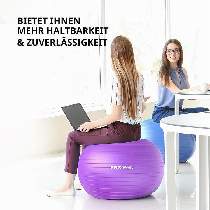 PROIRON Gymnastikball Pezziball Sitzball Trainingsball Fitnessball &amp; Balance für Core-Training mit P