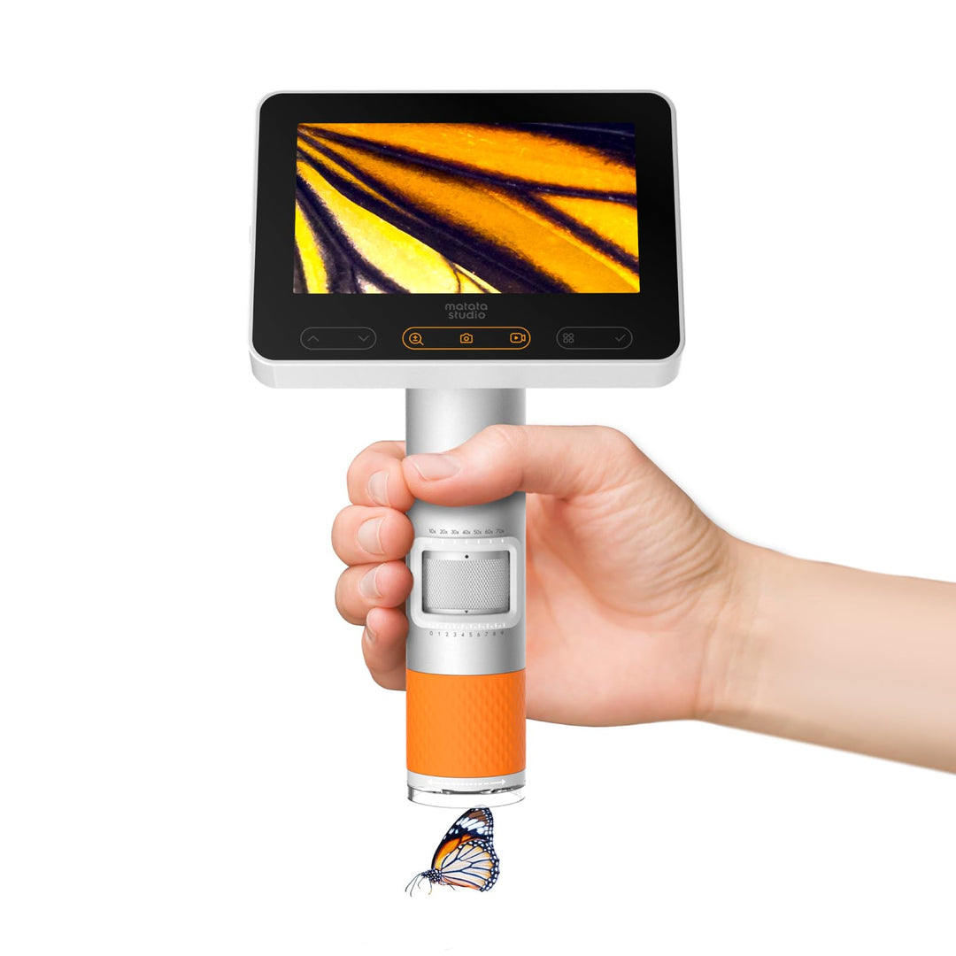 4,3'' Mikroskop für Kinder, MatataStudio MX2-A USB Digital Mikroskop 100X-1600X Mini Taschen Tragbar