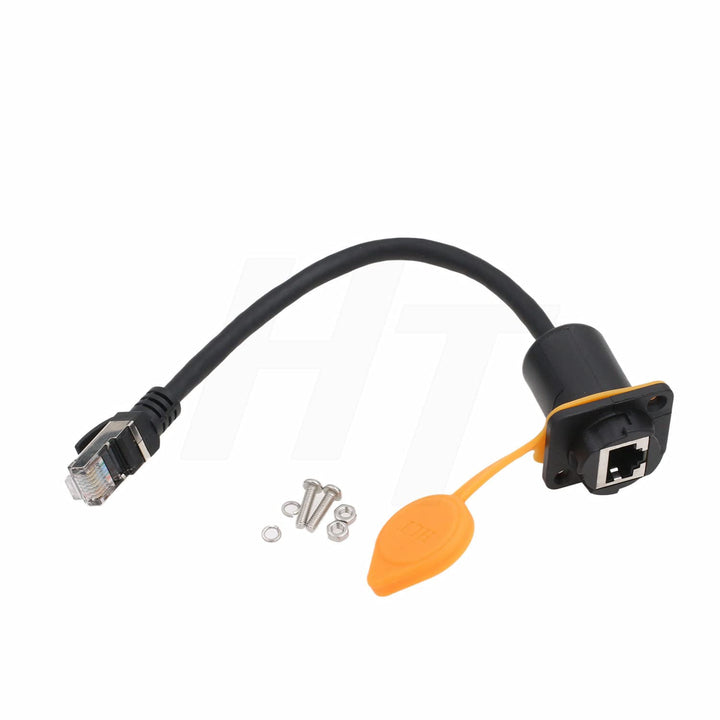LAN-Ethernet-Netzwerk-Verlängerungskabel, RJ45-Verlängerungskabel, Panelmontage, Buchse, wasserdicht