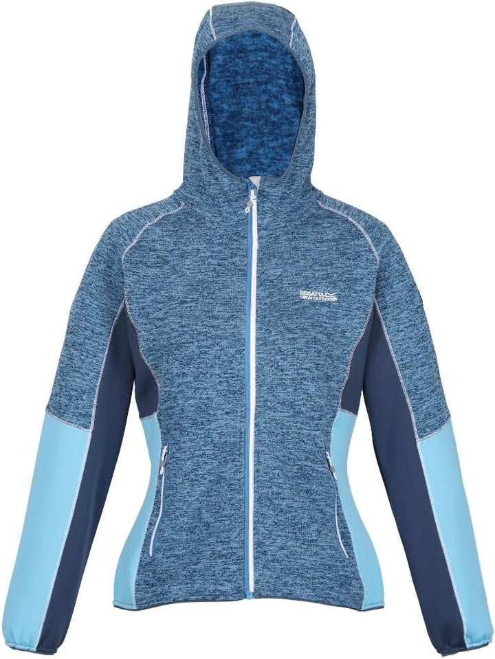 Regatta Strickfleecejacke Damen mit Kapuze 36 Blau, 36 Blau