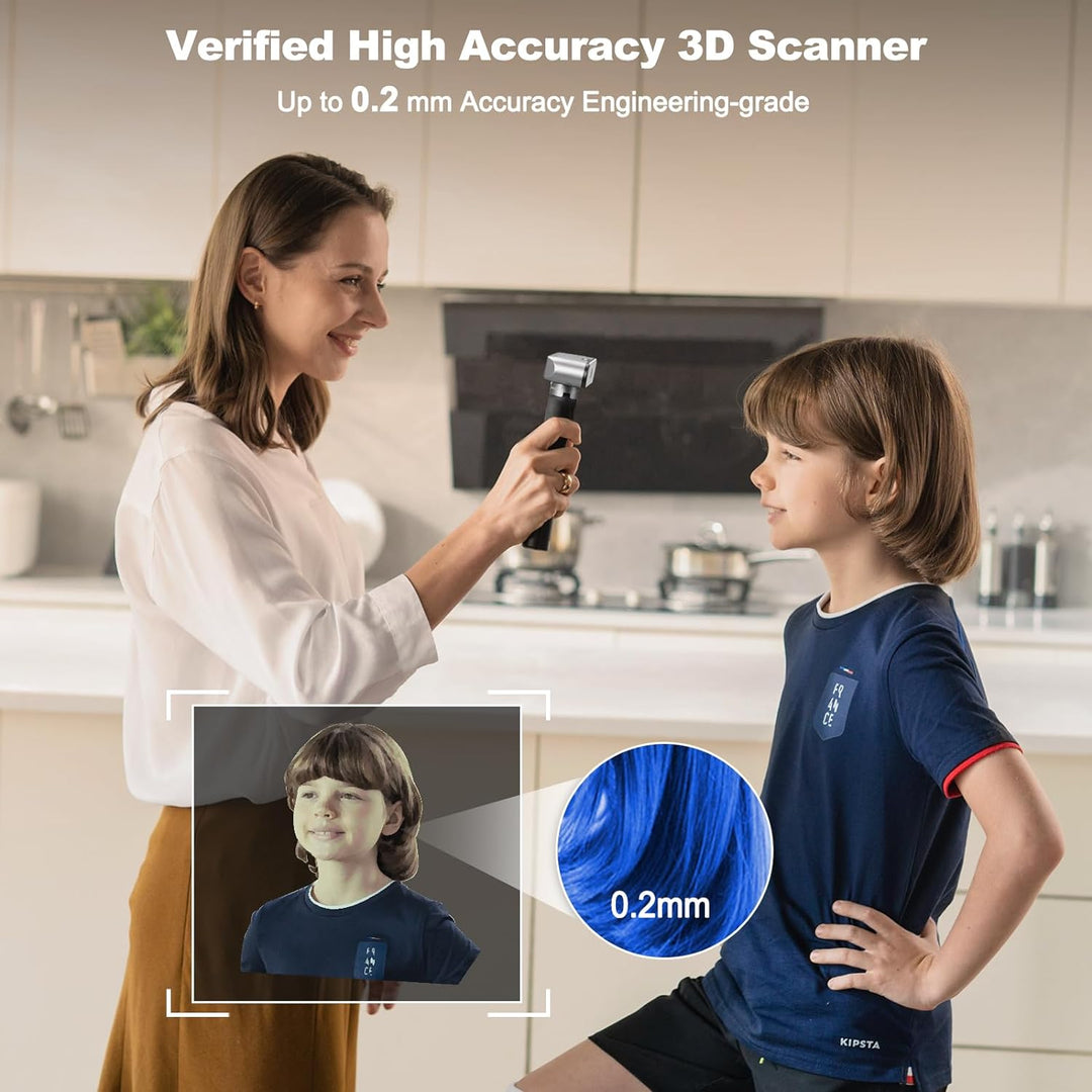 Revopoint Inspire 3D Scanner für 3D-Druck, 0,2 mm Genauigkeit, 18FPS Scangeschwindigkeit Tragbarer 3