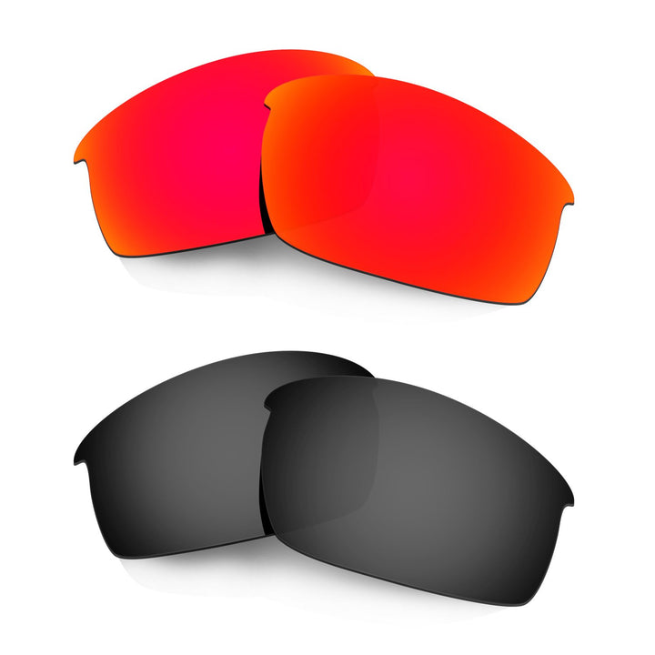 HKUCO Plus Mens Replacement Lenses For Oakley Bottlecap Sunglasses Red/Black Polarized