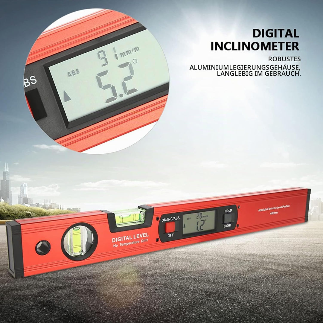 Professional Digitaler Neigungssensor, 360 ° Winkel Digitaler Wasserwaage mit LCD-Display Digitaler