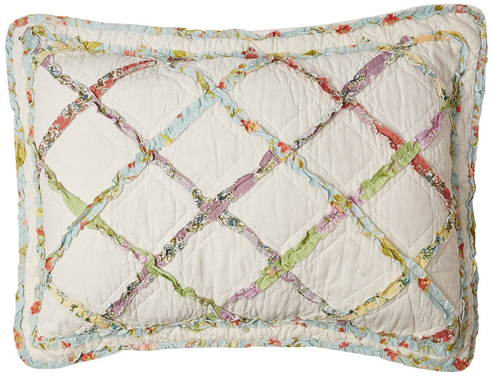 Laura Ashley | Ruffle Garden Collection 100% Baumwolle, ultraweicher Standard-Kissenbezug mit Hotelv