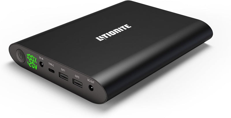 Litionite Tanker 90W / 50.000mAh Aluminium Powerbank Externer Batterie Akku mit LED-Anzeige - 2X USB