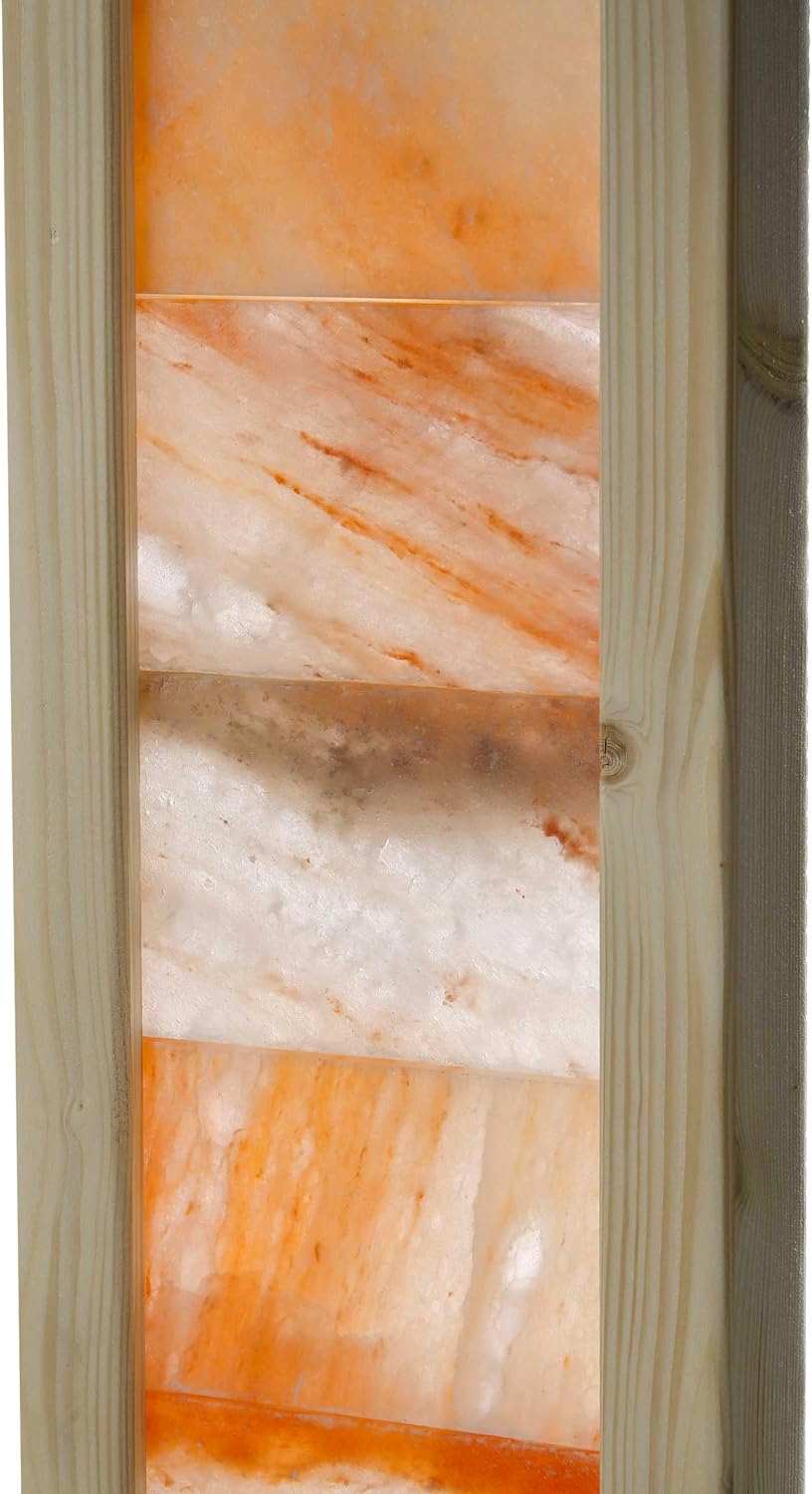 Salzwand mit Holz-Rahmen, L 64 cm x B 22,5 cm x T 5,5 cm, Hergestellt in Österreich