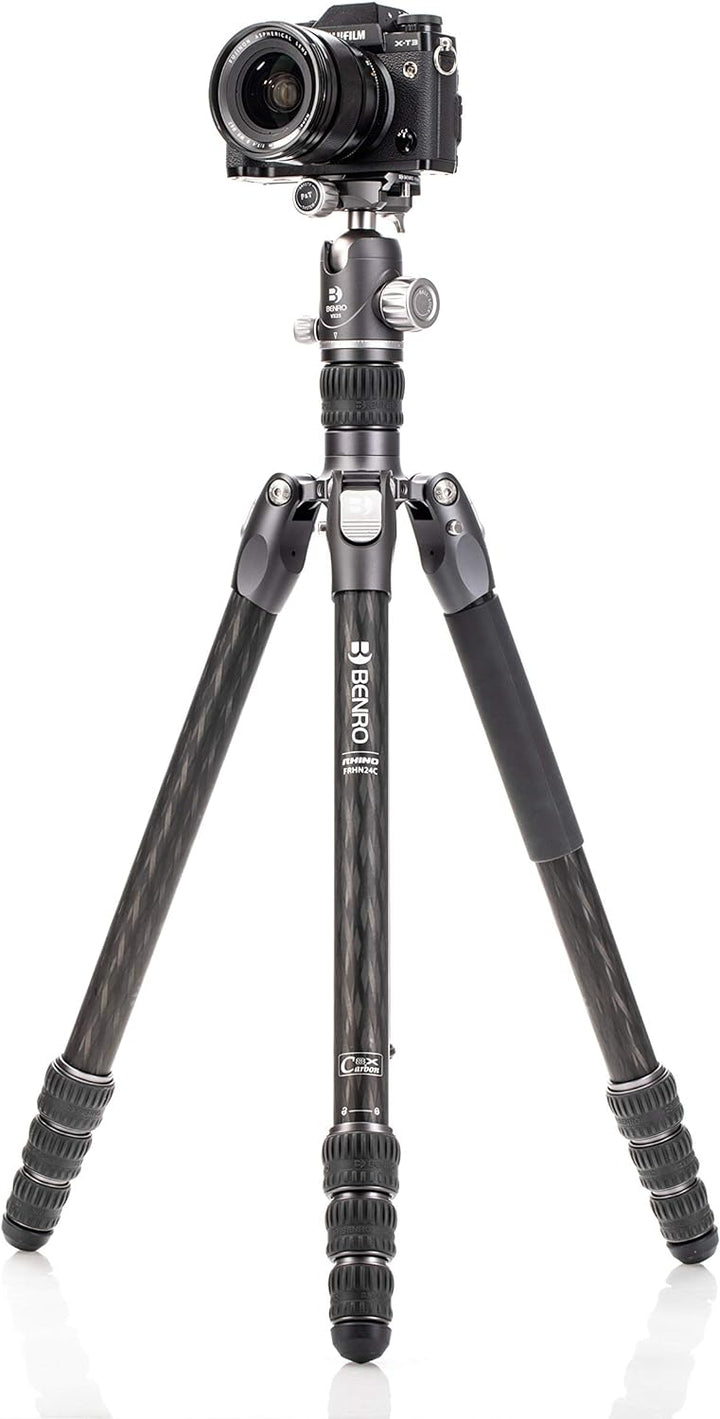 Benro Carbon Fibre Two Series Tripod/Monopod with VX25 Ballhead, 4 Leg Sections, Twist Leg Locks, Pa