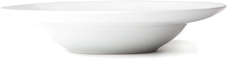 BATANIA 6x Pastateller Bianco rund Ø 27 cm Weiss - hochwertiges Porzellan, mikrowellen- und spülmasc
