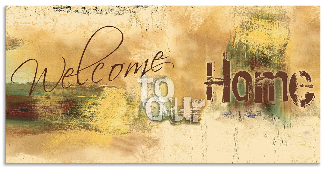 ARTland Wandbild Alu Verbundplatte für Innen & Outdoor Bild 60x30 cm Bilder mit Sprüchen Home Abstra