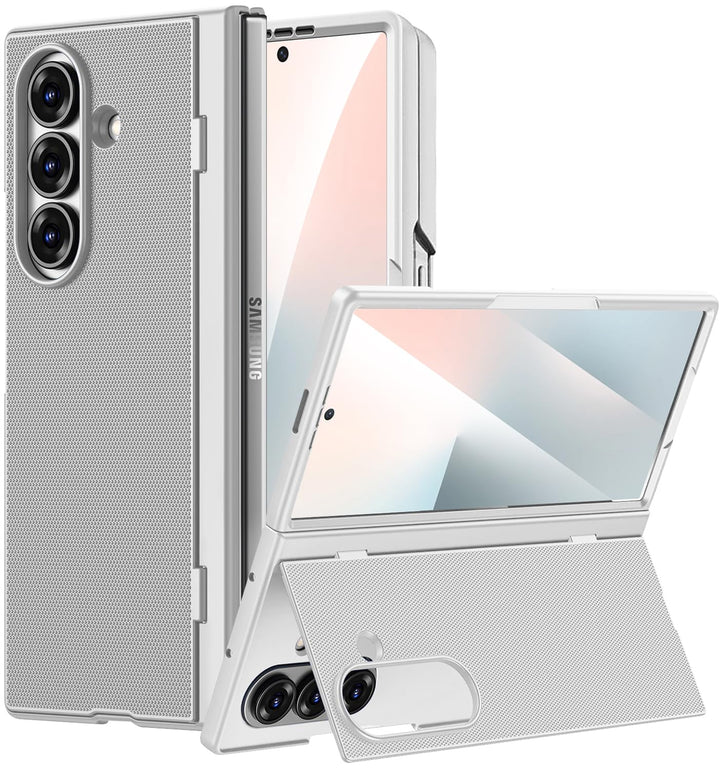 Miimall Handyhülle Kompatibel mit Samsung Galaxy Z Fold 7 Hülle mit Ständer, [HD Displayschutz] Ultr