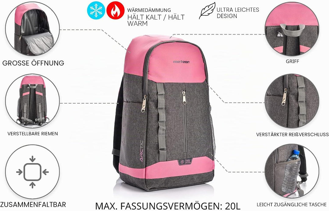 meteor 10 und 20L Kuhl-Rucksack Kühltasche Isolier-Rucksack Lunch Rucksack Kühlbox Picknick Rucksack