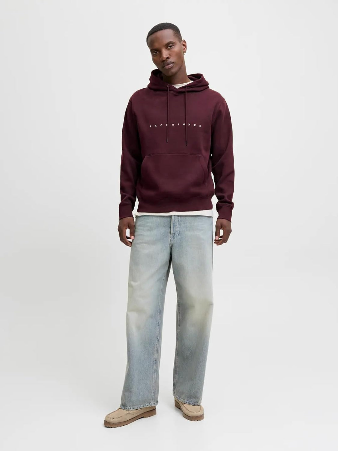 JACK &amp; JONES Herren Hoodie Kapuzenpullover JJESTAR JJ Sweat Hood - Relaxed Fit XS Port Royale, XS Po