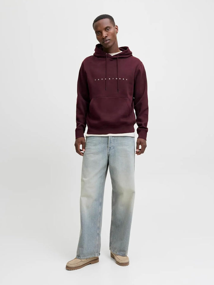 JACK &amp; JONES Herren Hoodie Kapuzenpullover JJESTAR JJ Sweat Hood - Relaxed Fit XS Port Royale, XS Po