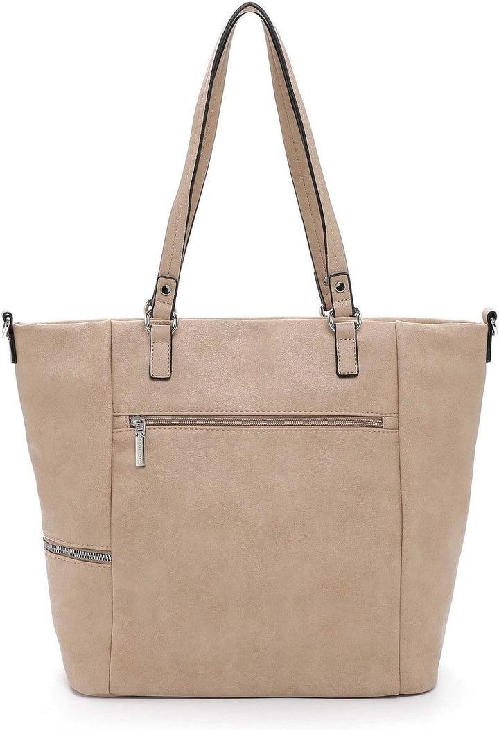 Tamaris Shopper TAS Nele 32803 Damen Handtaschen Uni Einheitsgrösse Taupe 900, Einheitsgrösse Taupe