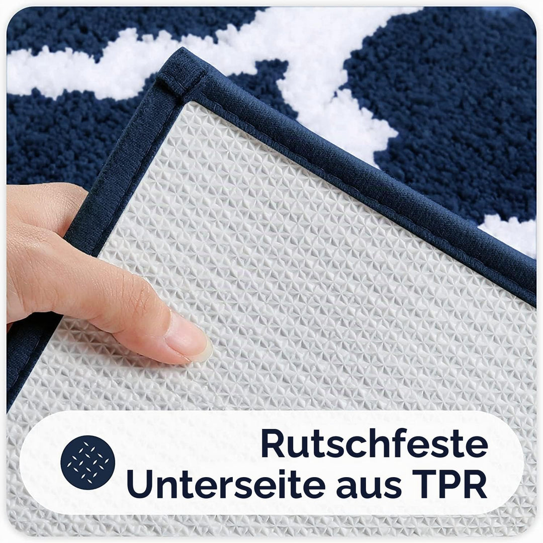 Homaxy rutschfest Badematte Badezimmerteppich Waschbar Hochflor Badteppich Flauschige Mikrofaser Bad