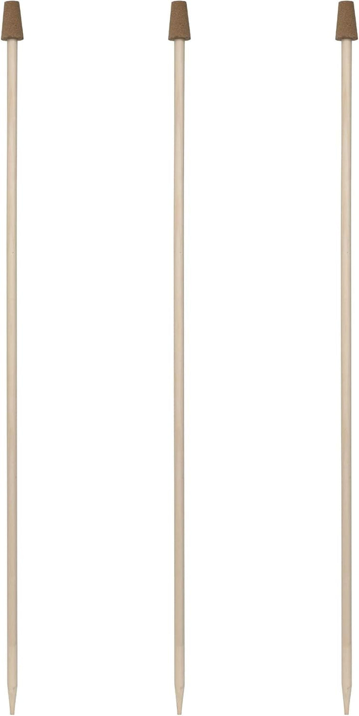 Windhager Rosenkugelstab SET, Holzstab für Gartenkugeln, Holz-Stab für Glaskugeln, mit Korkaufsatz,