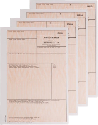 mashpaper Elektronisches Ursprungszeugnis IHK Formular 100 Stück für Laser- und Inkjetdrucker 11731