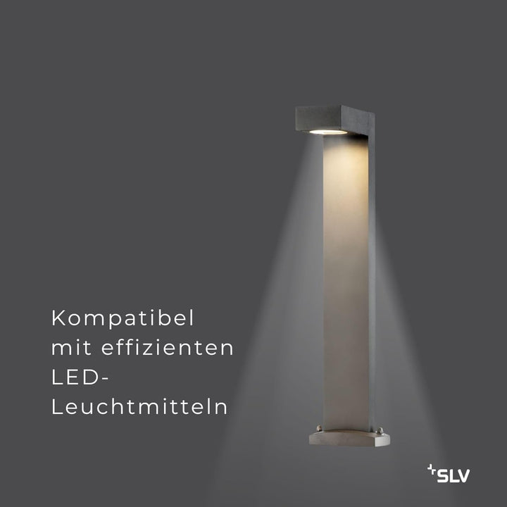 SLV QUADRASYL | Design Aussen-Standleuchte, Aussenbeleuchtung, Outdoor LED Wege-Leuchte, Weg-Beleuch