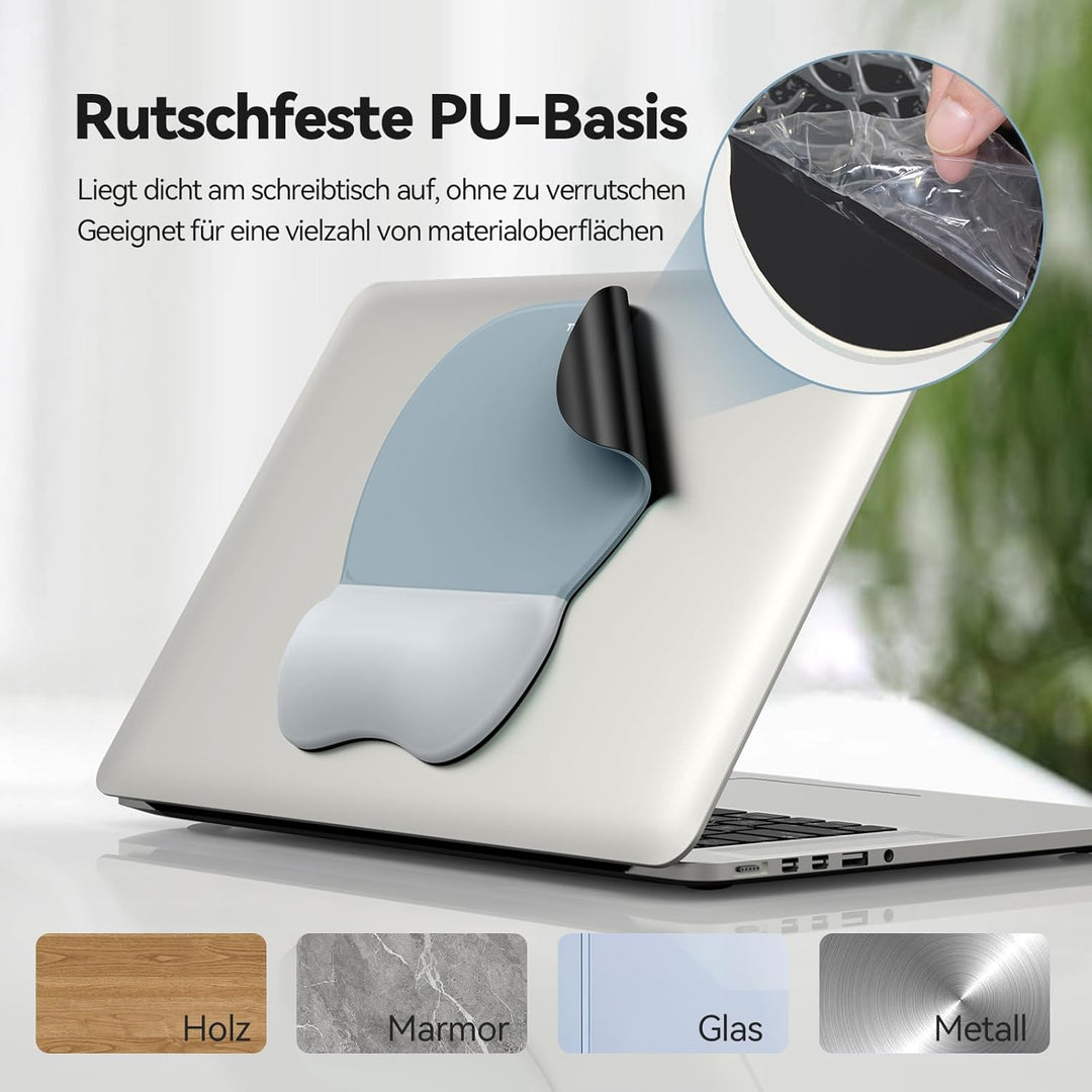 TECKNET 3-in-1 Ergonomisches Mauspad Set, Mauspad mit Gelkissen - Rutschfestes & Wasserdichtes, Entl