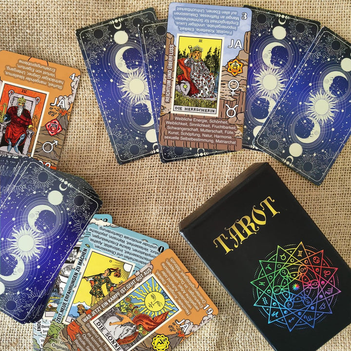 TAROTIKA Tarotkarten Legen Lernen, Tarot-Karten für Anfänger, Kein Handbuch Erforderlich, Einfaches