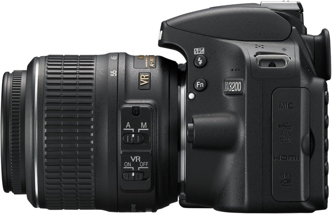 Nikon D3200 SLR-Digitalkamera (24 Megapixel, 7,4 cm (2,9 Zoll) Display, Live View, Full-HD) Kit inkl