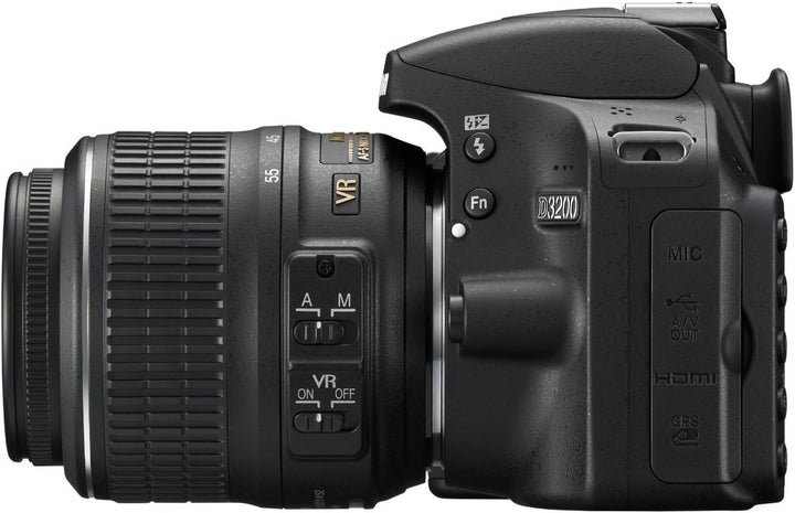 Nikon D3200 SLR-Digitalkamera (24 Megapixel, 7,4 cm (2,9 Zoll) Display, Live View, Full-HD) Kit inkl