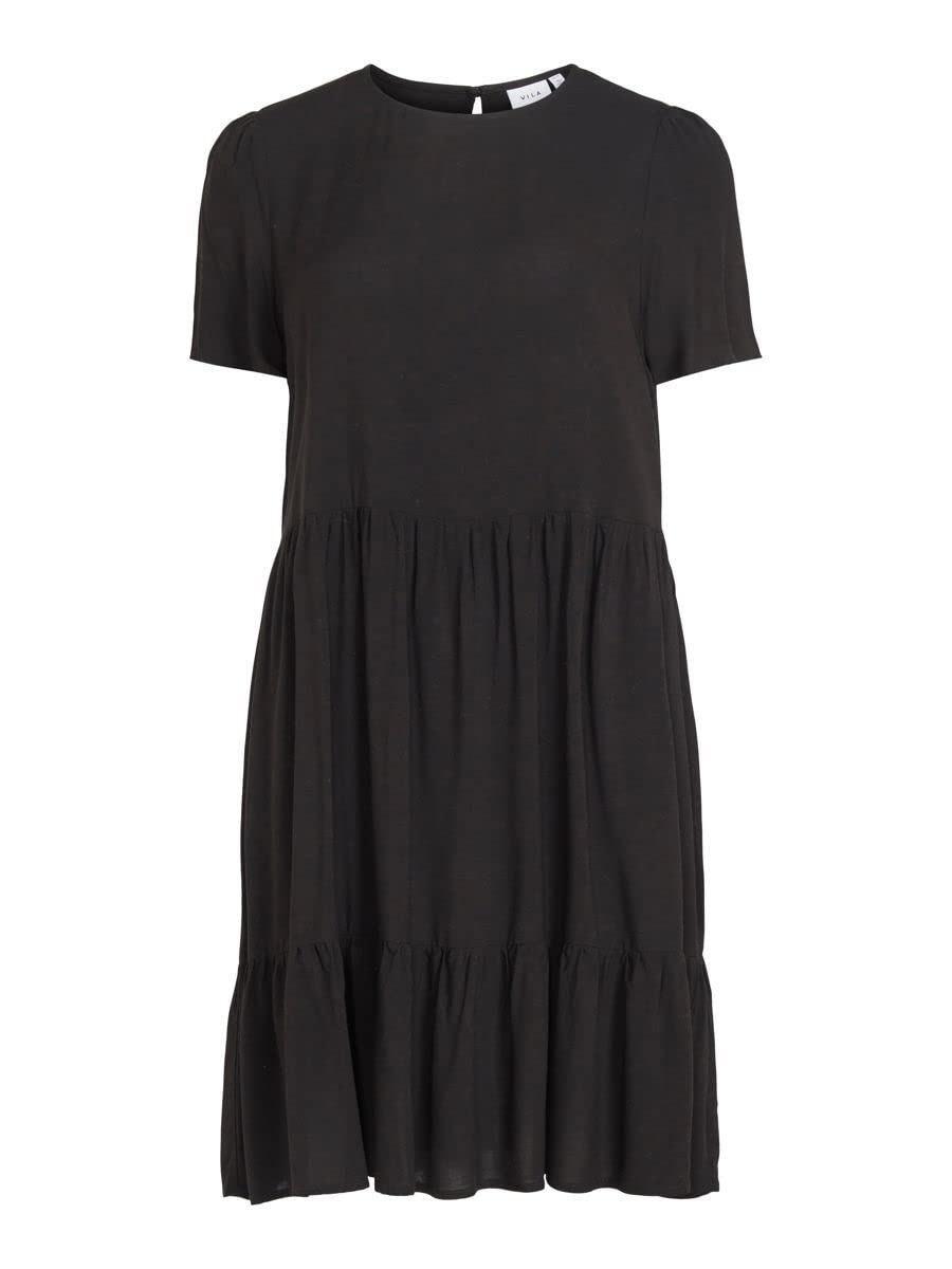 Vila Damen VIPAYA S/S Dress - NOOS 14067408, Schwarz