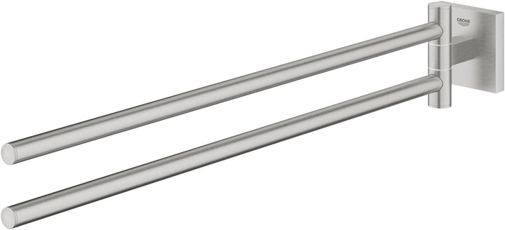 GROHE Start Cube - Handtuchhalter (2-armig schwenkbar, verdeckte Befestigung, verschraubbar), supers