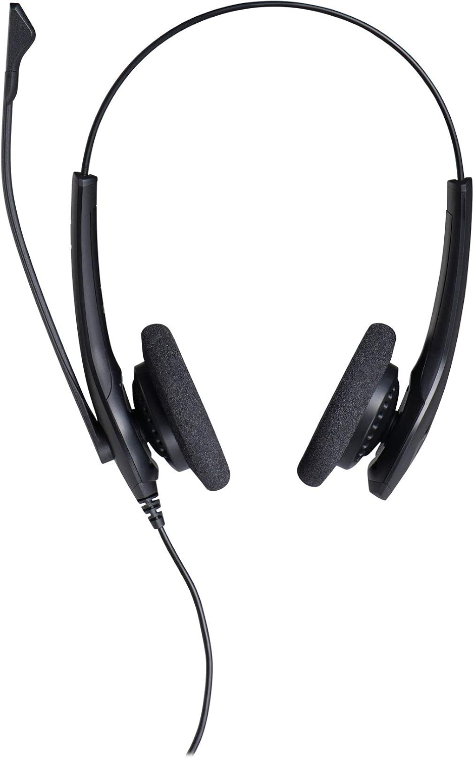 Jabra Biz 1500 Quick Disconnect On-Ear Stereo Headset - Corded Headphone with Noise-cancelling Micro