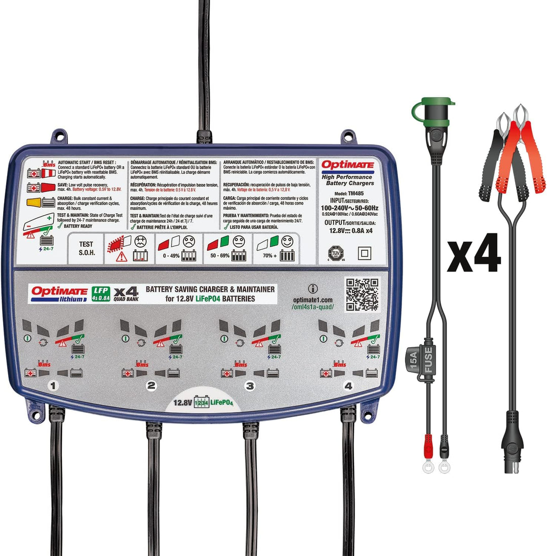 Batterieladegerät Optimate Lithium 0.8A OptiMATE Lithium 4 Bank, 0.8A, OptiMATE Lithium 4 Bank, 0.8A
