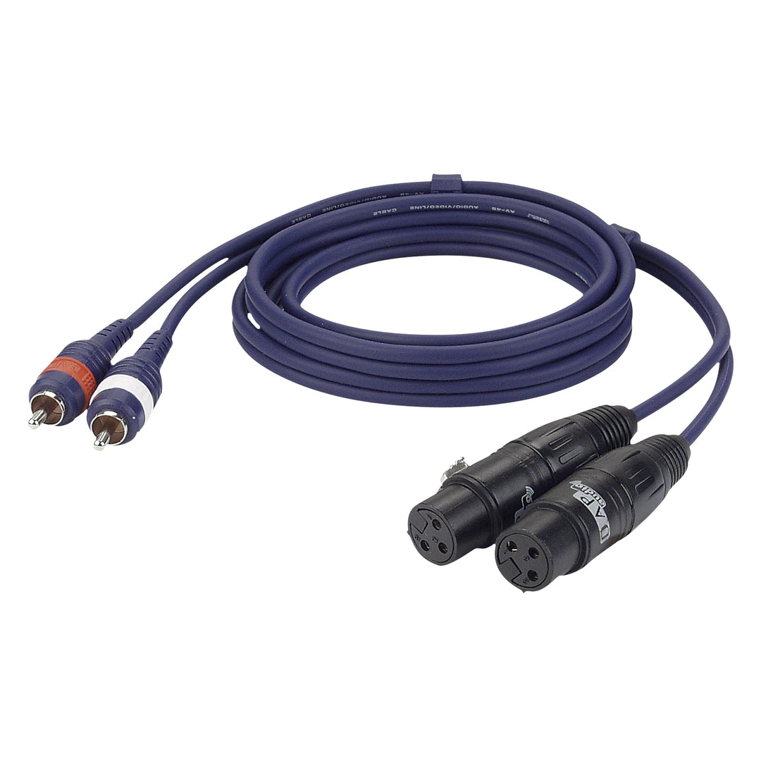 DAP Audio 2 XLR Female to 2 RCA Connector 3m