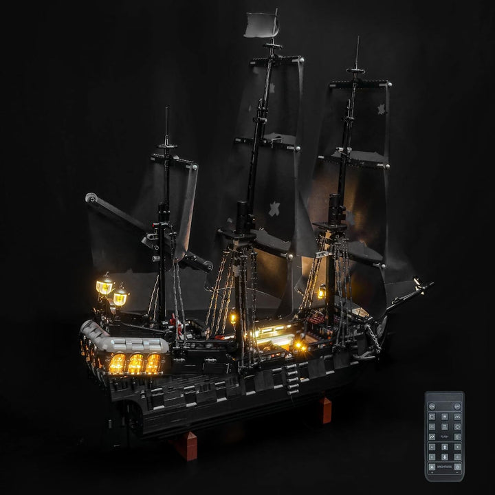 Fernbedienung Licht-Kit Kompatibel mit Lego 10365 Captain Jack Sparrow's Pirate Ship (Kein Modell),