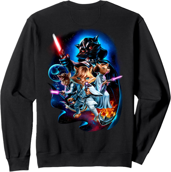 Katzenkampf im Weltraum und in der Galaxie Sweatshirt