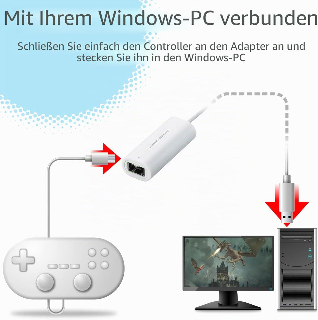 ELECOM Game Pad-Konverter für Wii Classic Controller 1-Port [Weiss] JC-W01UWH (Japan Import)