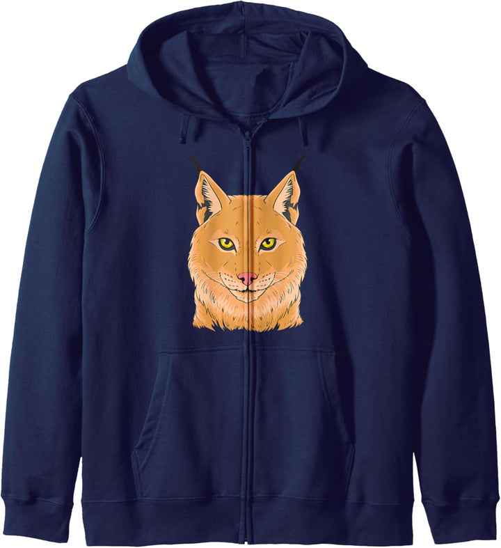 Luchs Wildkatze Wald Kapuzenjacke