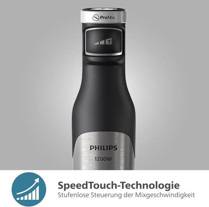 Philips 5000-Serie Stabmixer inkl. Zerkleinerer, Kompakthacker, Schneebesen - 1200W Leistung. ProMix