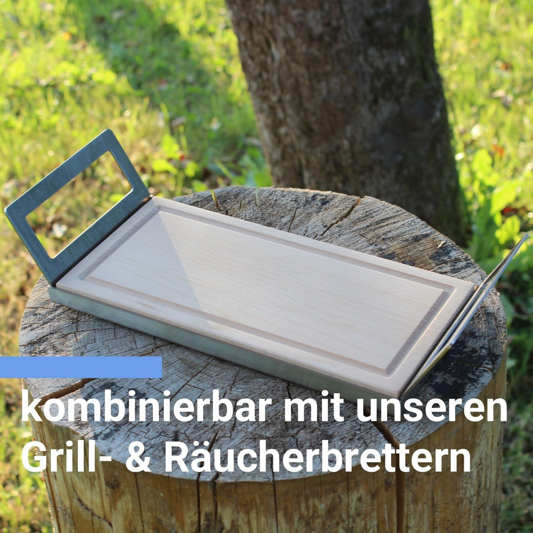 SCHILLING Fischgrilltechnik Fischhalter Edelstahl, für Grill, 45x14 cm, Backofen, Räucherkammer, Gar