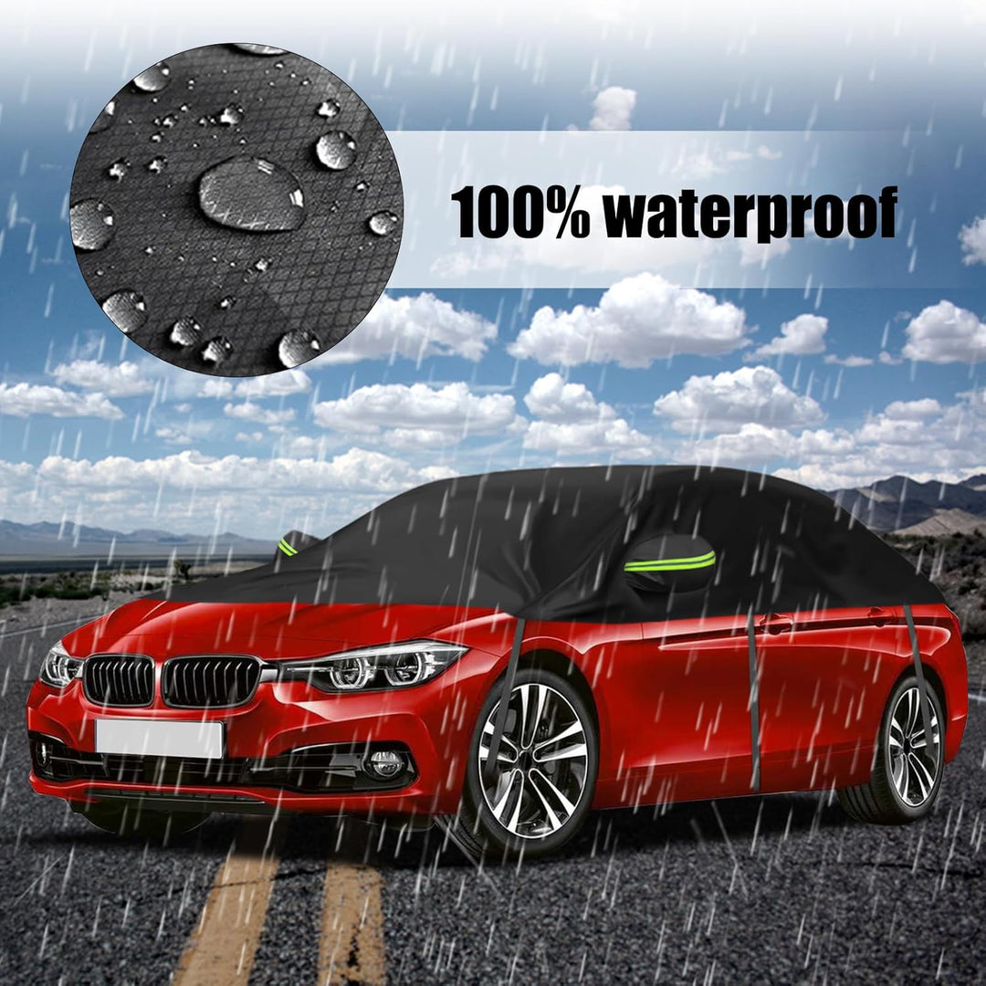 Universelle Halbgarage für Autos 323 * 150 * 49cm, Autoabdeckung Wasserdicht Ersatz für BMW 3 Series