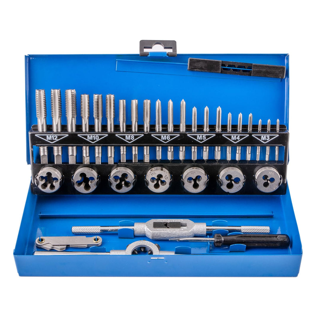 Gunpla Gewindeschneider Set Profi 32-tlg. Metrische M3-M12 Gewinde Schneider Bohrer Werkzeug Set für