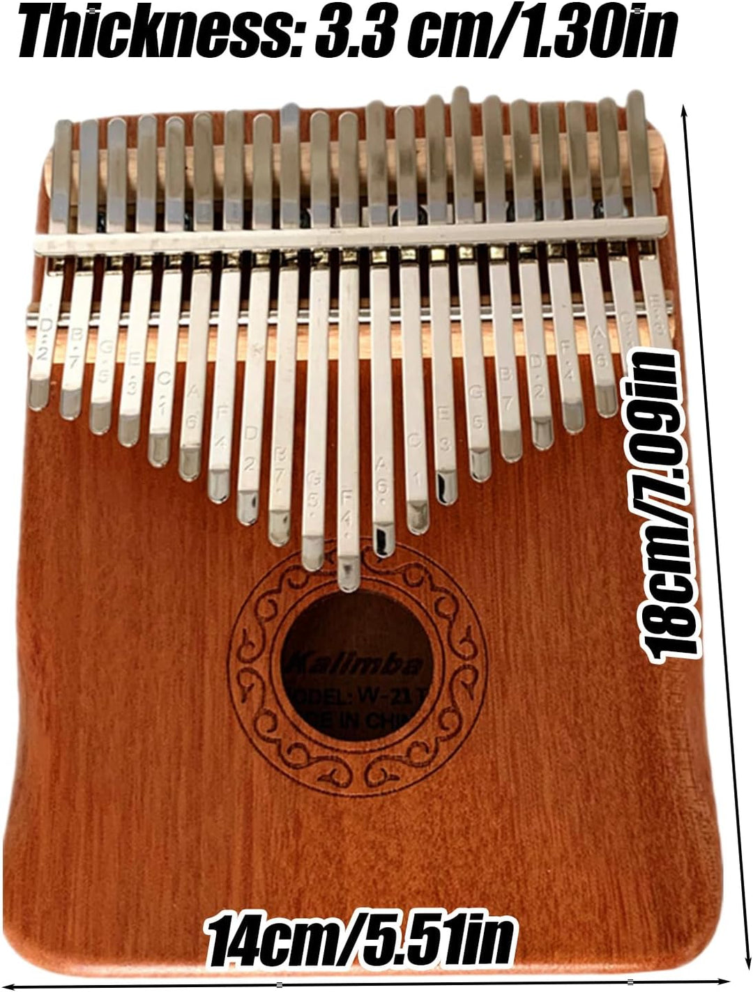 Kalimba Daumenklavier: 21 Tasten Fingerklavier, Kalimba 21 Schlüssel, Tragbares Daumenklavier 21 Sch