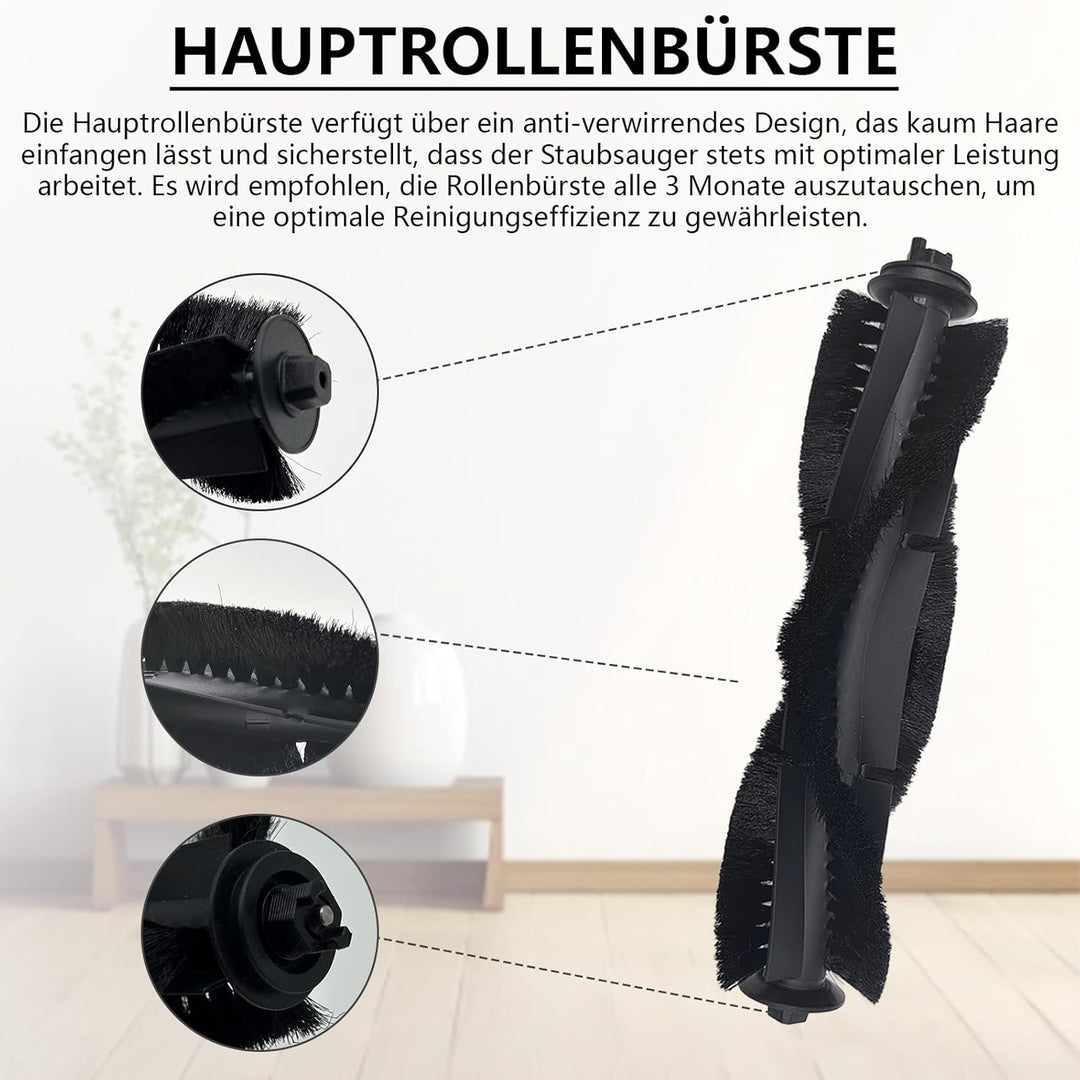 Zubehör für Tapo RV30 Max Plus/ RV30 Max/ RV20 Max/ RV20 Max Plus Staubsauger, 2 Hauptbürste, 6 Filt