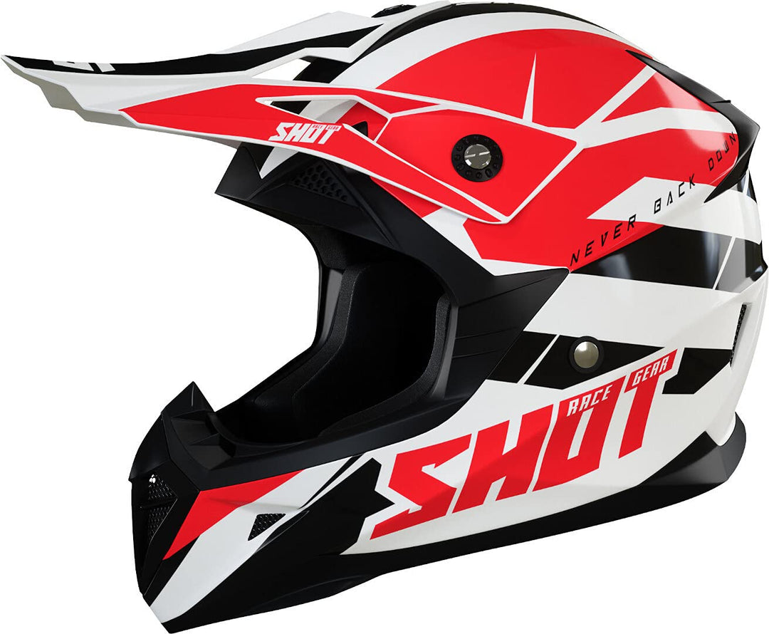 Shot Motocross-Helm Pulse Revenge Glossy - Schwarz/Neongelb/Weiss white red black glossy L, white re