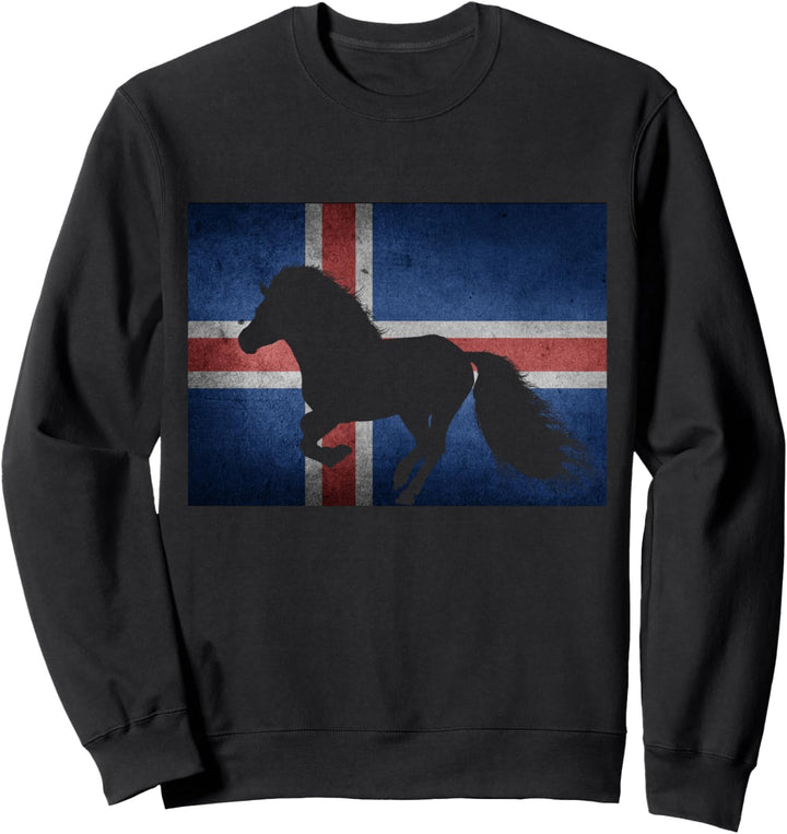 Islandpferd Icelandic Horse Islandflagge Reiten Sweatshirt