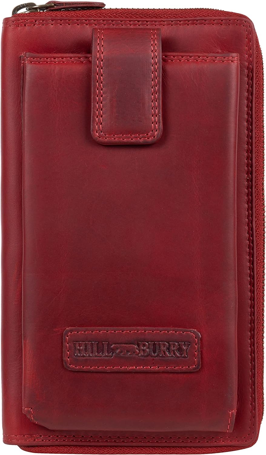 Hill Burry Leder Handy Portemonnaie I Geldbörse | Umhängetasche | Handy-Wallet aus hochwertigem natu