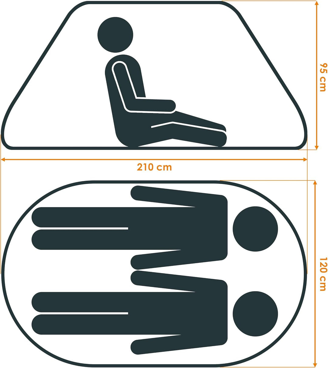 Pop Up Wurfzelt für 2-3 Personen in blau, grün oder Silber - Trekking und Camping Sofortzelt - Autom