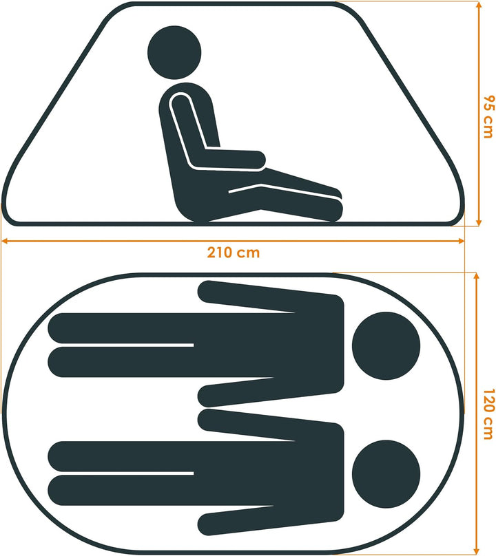 Pop Up Wurfzelt für 2-3 Personen in blau, grün oder Silber - Trekking und Camping Sofortzelt - Autom