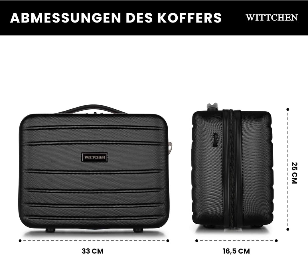 WITTCHEN Globe Line Kosmetikkoffer Reisekoffer Handgepäck Kabinenkoffer Hartschale aus ABS Zahlensch