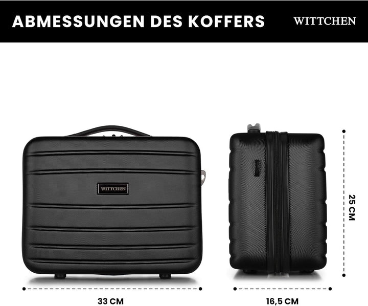 WITTCHEN Globe Line Kosmetikkoffer Reisekoffer Handgepäck Kabinenkoffer Hartschale aus ABS Zahlensch