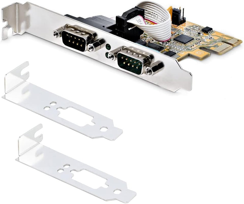 StarTech.com 2 Port PCI Express Serielle Schnittstellenkarte, PCIe auf RS232 (DB9), Serielle Karte/E