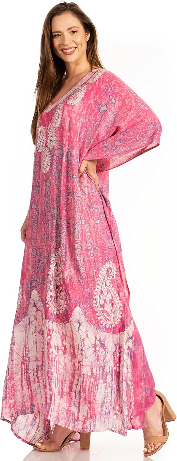 Sakkas Tacy Frauen Casual Boho Sommer Maxikleid Kaftan Kaftan Vertuschung LougeWear Einheitsgrösse 1